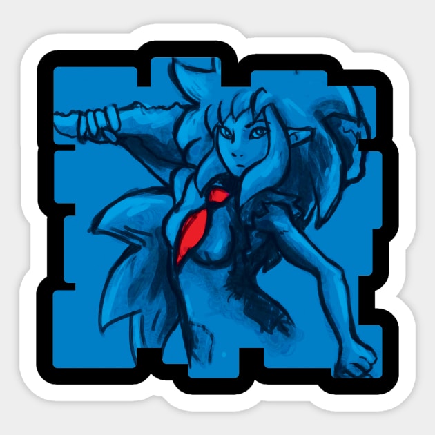 Savage Sticker by BaconBabyArt